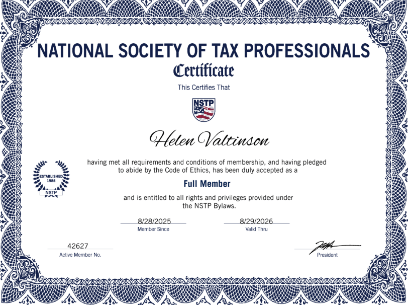 Helen CPA IRS ENROLLED AGENT - Helen Zhang Valtinson US government’s Directory