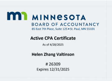 Helen CPA IRS ENROLLED AGENT - Minnesota